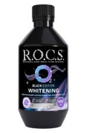 Ополаскиватель отбеливающий "R.O.C.S. Black Edition", 400 мл