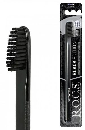 Зубная щетка  "РОКС Black Edition Classic" средняя