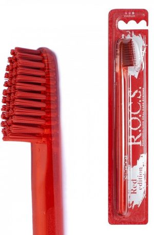 Зубная щетка РОКС Red Edition Classic средняя