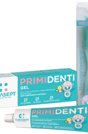 Курасепт Прими Денти гель для массажа десен у детей при прорезывании первых зубов наперстком, 1 комплект