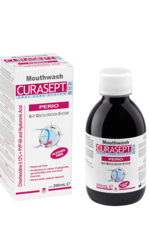 Ополаскиватель полости рта с CURASEPT ADS PERIO CHX 0.12% + система ADS в комбинации с PVP-VA и гиалуроновой кислотой