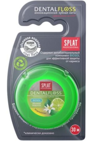 Объемная зубная нить SPLAT® Professional Dental Floss с ароматом бергамота и лайма