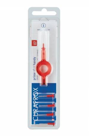 Зубной ершик Curaprox CPS 07 prime plus handy, красный, 5 шт., диаметр щетинок 2.5 мм