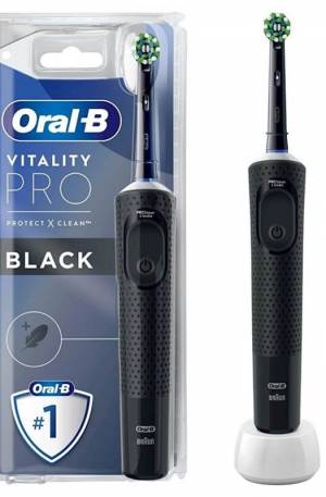Электрическая зубная щетка Braun Oral-B Vitality Pro Protect X Clean Cross Action, чёрная