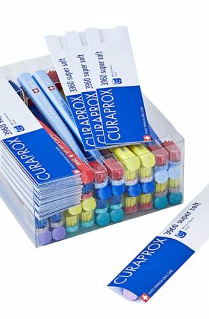 Бокс зубных щеток Curaprox CS 3960 Super Soft. без упаковки с бумажными конвертами