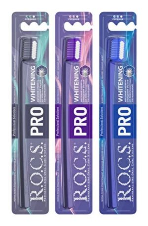 Зубная щетка "R.O.C.S. PRO WHITENING" средняя